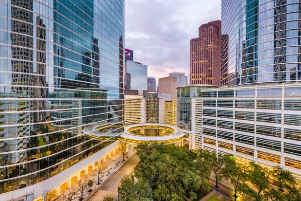 Houston city center buildings