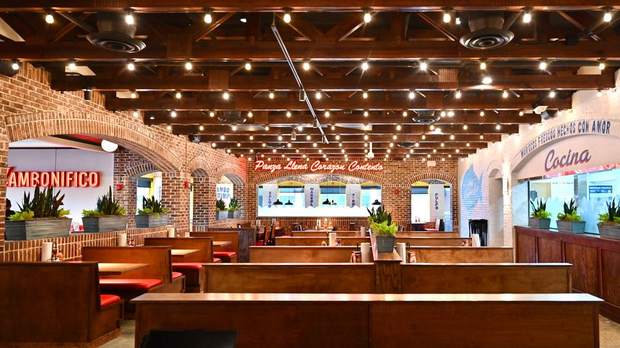 Interior of a Mambo Seafood restaurant